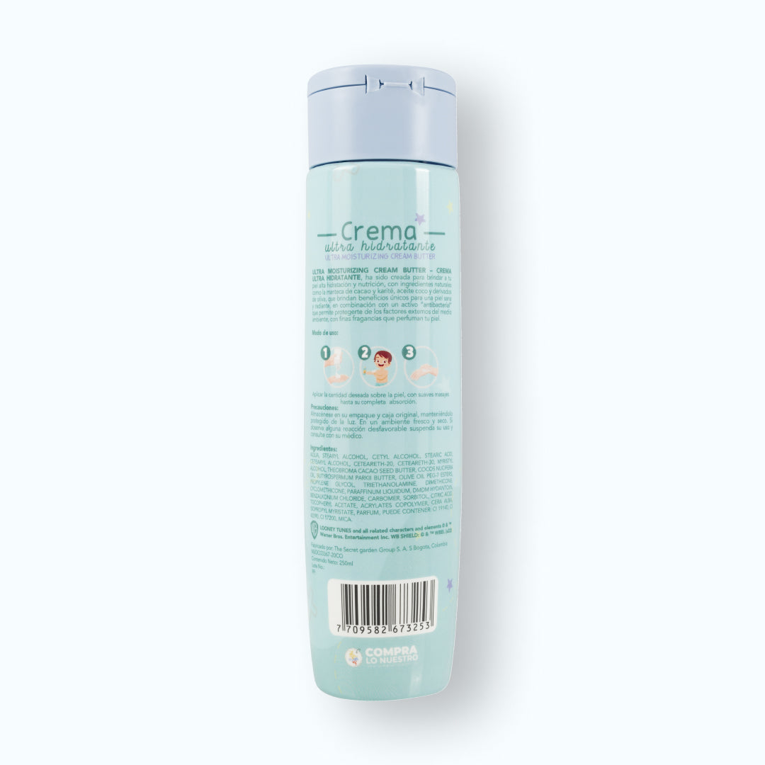 Crema Ultra Hidratante para Bebés Antibacterial Looney Tunes